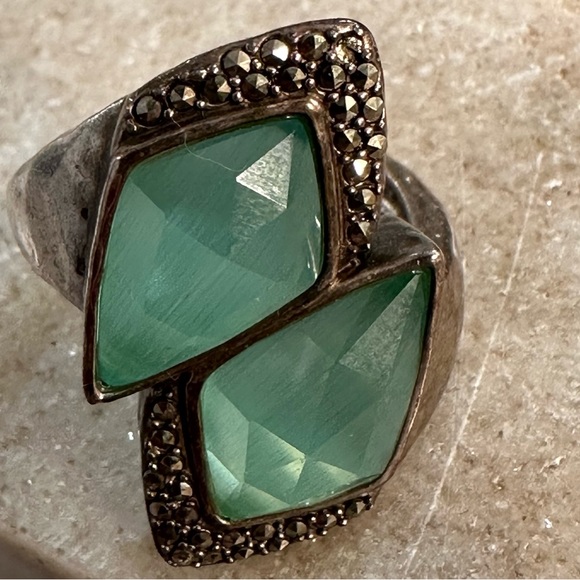 JUDITH JACK Quartz & Marcasite Ring - Picture 4 of 6